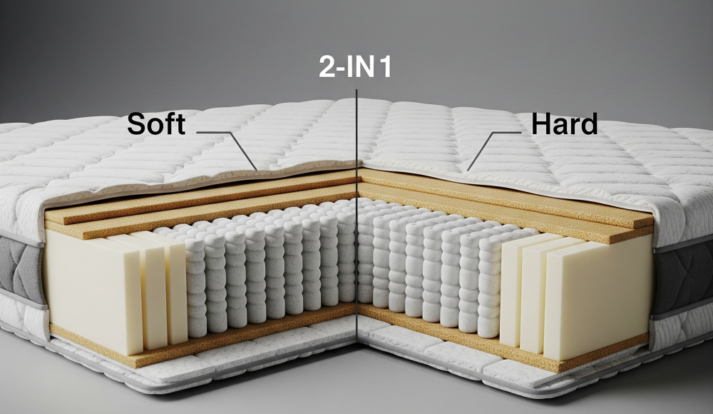 2 in 1 Mattress – Juggle between soft and Hard 2 in 1 Mattress – Juggle between soft and Hard